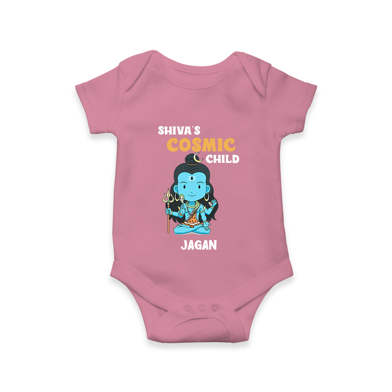 Shiva's Cosmic Child - Maha Shivaratri Customized Romper For Babies With Name - ONION - 0 - 3 Months Old (Chest 16")