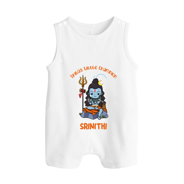 Shiva's Little Champion Romper Suit | Custom Romper Suit for Shiva's Little Champion - WHITE - 0 - 5 Months Old (Chest 18")