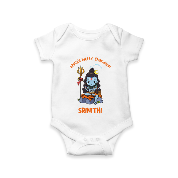 Shiva's Little Champion Romper | Custom Romper for Shiva's Little Champion - WHITE - New Born (Chest 14")