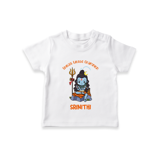 Shiva's Little Champion T-Shirt | Custom T-Shirt for Shiva's Little Champion - WHITE - 0-5 Months Old (Chest 17")