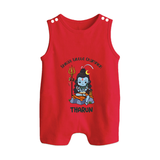 Shiva's Little Champion Romper Suit | Custom Romper Suit for Shiva's Little Champion - RED - 0 - 5 Months Old (Chest 18")