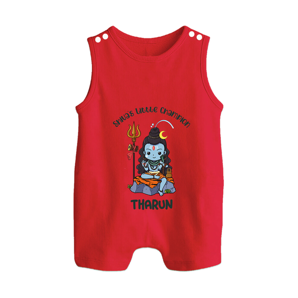 Shiva's Little Champion Romper Suit | Custom Romper Suit for Shiva's Little Champion - RED - 0 - 5 Months Old (Chest 18")