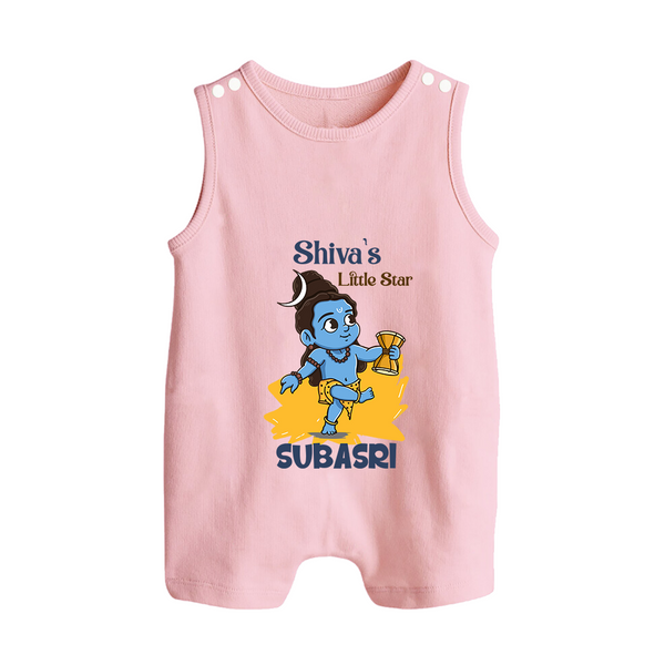 Shiva's Little Star Romper Suit | Personalized Romper Suit for the Child of Lord Shiva - BABY PINK - 0 - 5 Months Old (Chest 18")