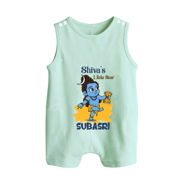 Shiva's Little Star Romper Suit | Personalized Romper Suit for the Child of Lord Shiva - MINT GREEN - 0 - 5 Months Old (Chest 18")