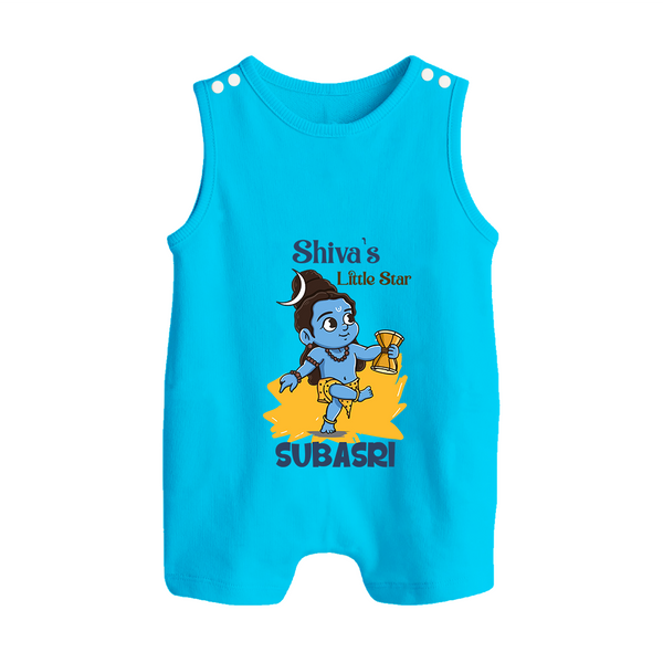 Shiva's Little Star Romper Suit | Personalized Romper Suit for the Child of Lord Shiva - SKY BLUE - 0 - 5 Months Old (Chest 18")