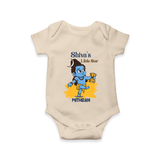 Shiva's Little Star - Maha Shivaratri Customized Romper For Babies With Name - IVORY - 0 - 3 Months Old (Chest 16")