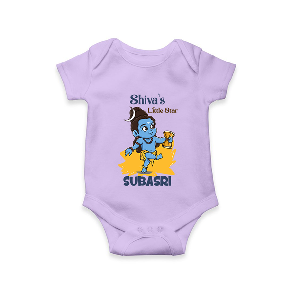 Shiva's Little Star Romper | Personalized Romper for the Child of Lord Shiva - LILAC - New Born (Chest 14")