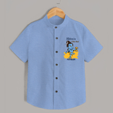 Shiva's Little Star - Maha Shivaratri Customized Shirt For Kids With Name - SKY BLUE - 0 - 6 Months Old (Chest 23")