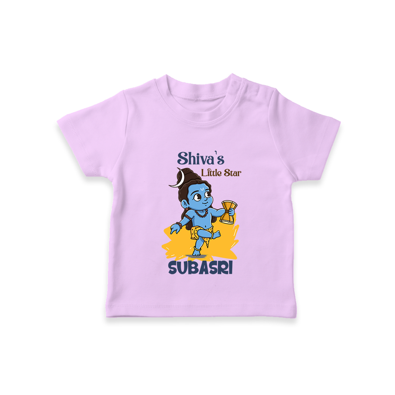 Shiva's Little Star T-Shirt | Personalized T-Shirt for the Child of Lord Shiva - LILAC - 0-5 Months Old (Chest 17")