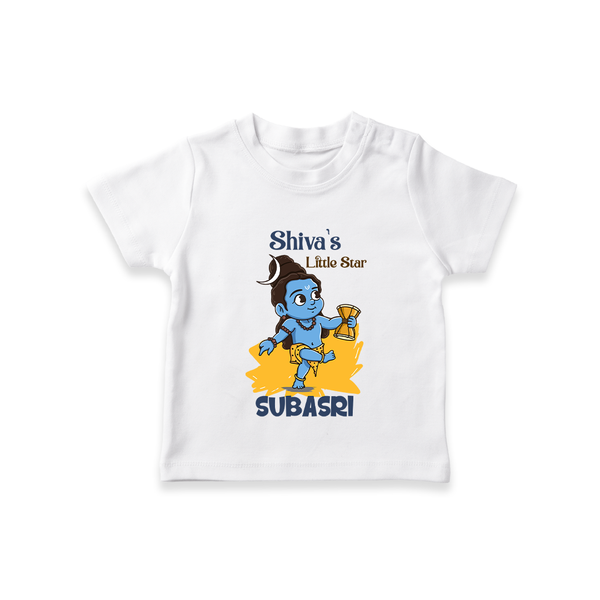 Shiva's Little Star T-Shirt | Personalized T-Shirt for the Child of Lord Shiva - WHITE - 0-5 Months Old (Chest 17")