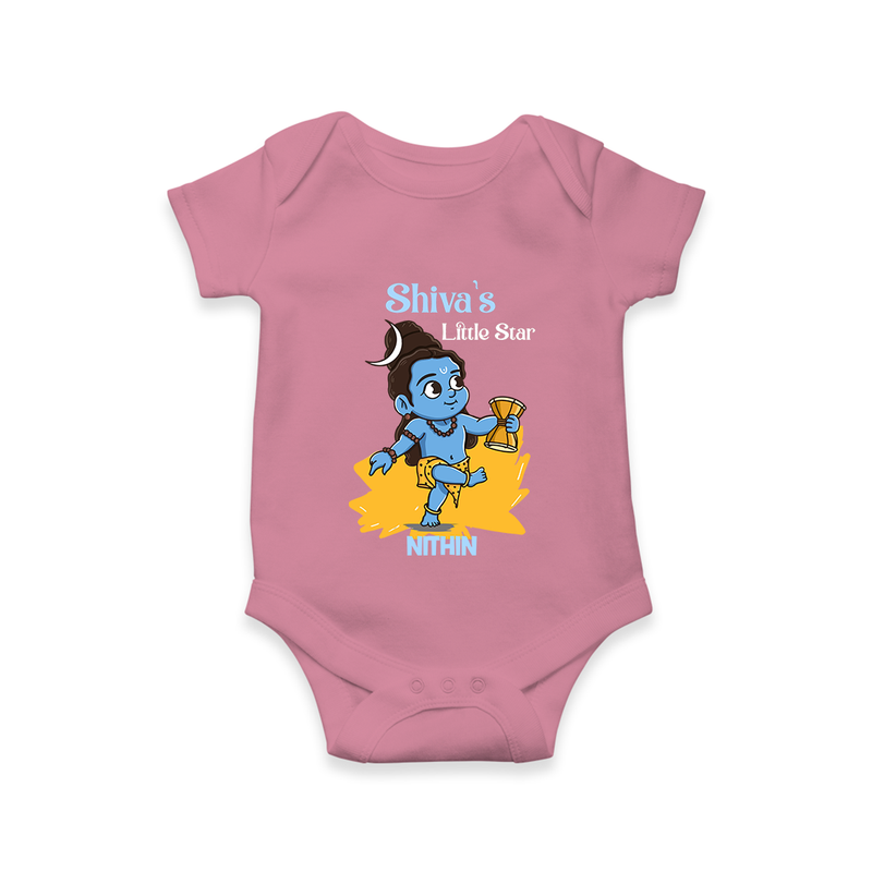 Shiva's Little Star - Maha Shivaratri Customized Romper For Babies With Name - ONION - 0 - 3 Months Old (Chest 16")