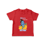 Shiva's Little Star T-Shirt | Personalized T-Shirt for the Child of Lord Shiva - RED - 0-5 Months Old (Chest 17")