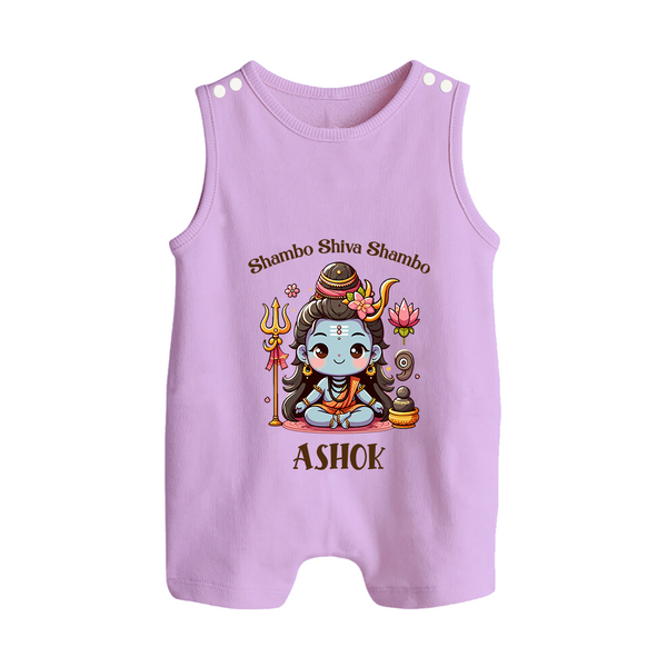Shambo Shiva Shambo Romper Suit | Custom Romper Suit for Shiva Devotees - LILAC - 0 - 5 Months Old (Chest 18")