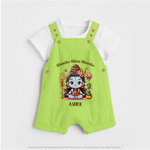 Shambo Shiva Shambo - Maha Shivaratri Customized Dungaree Set For Kids With Name