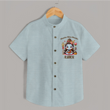 Shambo Shiva Shambo Shirt | Custom Shirt for Shiva Devotees - ARCTIC BLUE - 0 - 6 Months Old (Chest 23")