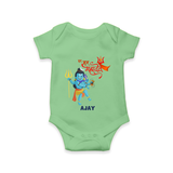 Hara Hara Mahadevaki - Maha Shivaratri Customized Romper For Babies With Name - GREEN - 0 - 3 Months Old (Chest 16")