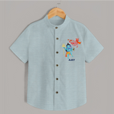 Hara Hara Mahadevaki - Maha Shivaratri Customized Shirt For Kids With Name - ARCTIC BLUE - 0 - 6 Months Old (Chest 23")