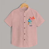 Hara Hara Mahadevaki - Maha Shivaratri Customized Shirt For Kids With Name - PEACH - 0 - 6 Months Old (Chest 23")