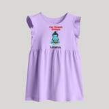 Om Namah Shivaya Baby Frock | Custom Baby Frock for Shiva's Devotional Celebration - LILAC - 0 - 3 Months Old (Chest 17")
