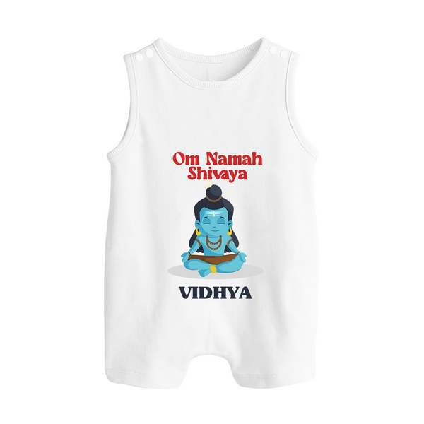 Om Namah Shivaya Romper Suit | Custom Romper Suit for Shiva's Devotional Celebration - WHITE - 0 - 5 Months Old (Chest 18")