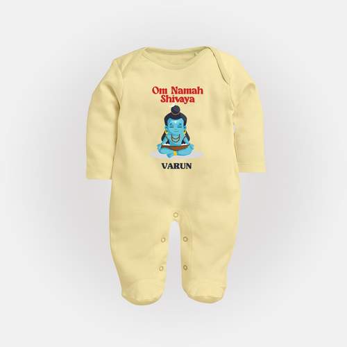 Om Namah Shivaya - Maha Shivaratri Customized Sleep Suit For Babies With Name