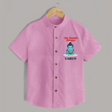 Om Namah Shivaya Shirt | Custom Shirt for Shiva's Devotional Celebration - BABY PINK - 0 - 6 Months Old (Chest 23")