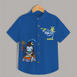 Hail Lord Shiva Shirt | Custom Baby Shirt for Shiva Celebration - COBALT BLUE - 0 - 6 Months Old (Chest 23")