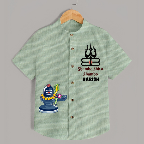 Shambo Shiva Shambo Shirt | Personalized Baby Shirt for Shiva's Blessings - MINT GREEN - 0 - 6 Months Old (Chest 23")