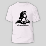 Om Namah Shivaya Feel The Divine Energy - Customized T-shirt For Adult - WHITE - S (Chest 19")