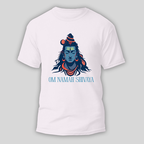 Om Namah Shivaya Strength And Serenity - Customized T-shirt For Adult - WHITE - S (Chest 19")