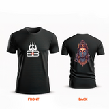 Shiva The Protector Of Devotees - Front And Back Imprinted T-Shirt For Adults - BLACK - S (Chest 19")