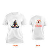 Har Har Mahadev - The Eternal Blessing - Front And Back Imprinted T-Shirt For Adults - WHITE - S (Chest 19")