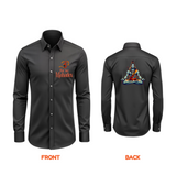 Har Har Mahadev - The Eternal Blessing - Front And Back Imprinted Collared Full Sleeve Shirt For Adults - BLACK - S (Chest 40")