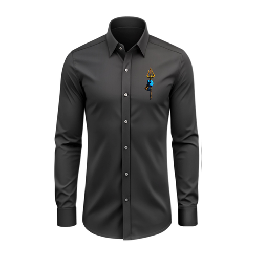 Om Namah Shivaya - Maha Shivaratri Themed Collared Full Sleeve Shirt for Adults