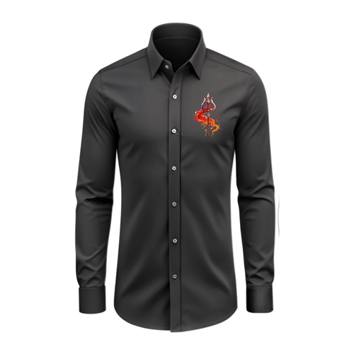 Feel The Shiva Energy - Maha Shivaratri Themed Collared Full Sleeve Shirt for Adults