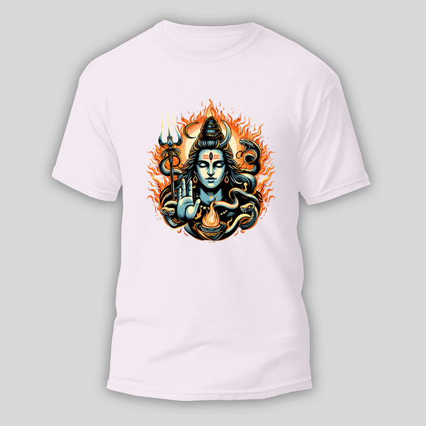 Shiva The Beginning And The End - Customized T-shirt For Adult - WHITE - S (Chest 19")