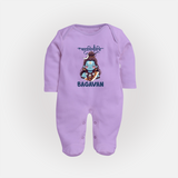 Little Mahadev Kids Fullbody Suit – Personalized Shiva Theme - LILAC - New Born (Chest 7.5")