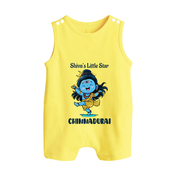 Shiva’s Little Star Kids Romper Suit – Festive Special Edition - PASTEL YELLOW - 0 - 5 Months Old (Chest 18")