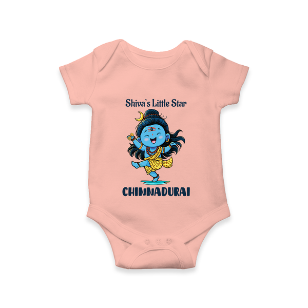 Shiva’s Little Star Kids Romper – Festive Special Edition - PEACH - New Born (Chest 14")