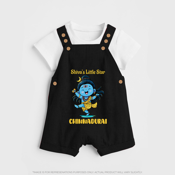Shiva’s Little Star Kids Dungaree – Festive Special Edition - BLACK - 0 - 5 Months Old (Chest 18")