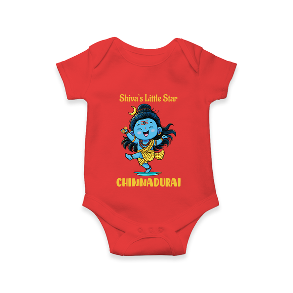 Shiva’s Little Star Kids Romper – Festive Special Edition - RED - New Born (Chest 14")