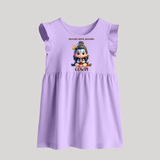 Shambo Shiva Shambo Kids Baby Frock – Devotional Cartoon Print - LILAC - 0 - 3 Months Old (Chest 17")