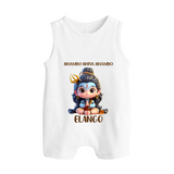 Shambo Shiva Shambo Kids Romper Suit – Devotional Cartoon Print - WHITE - 0 - 5 Months Old (Chest 18")