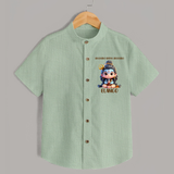 Shambo Shiva Shambo Kids Shirt – Devotional Cartoon Print - MINT GREEN - 0 - 6 Months Old (Chest 23")