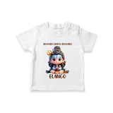 Shambo Shiva Shambo Kids T-Shirt – Devotional Cartoon Print - WHITE - 0-5 Months Old (Chest 17")