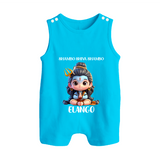 Shambo Shiva Shambo Kids Romper Suit – Devotional Cartoon Print - SKY BLUE - 0 - 5 Months Old (Chest 18")