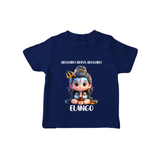 Shambo Shiva Shambo Kids T-Shirt – Devotional Cartoon Print - NAVY BLUE - 0-5 Months Old (Chest 17")