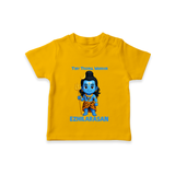 Tiny Trishul Warrior Kids T-Shirt – Shiva Theme Wear - CHROME YELLOW - 0-5 Months Old (Chest 17")