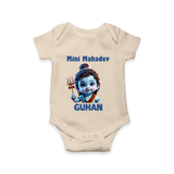 Mini Mahadev Personalized Kids Romper – Shiva Theme Wear - IVORY - New Born (Chest 14")