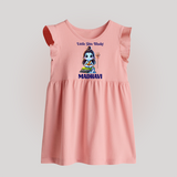 Little Shiv Bhakt Kids Baby Frock – Personalized Devotional Wear - BABY PINK - 0 - 3 Months Old (Chest 17")